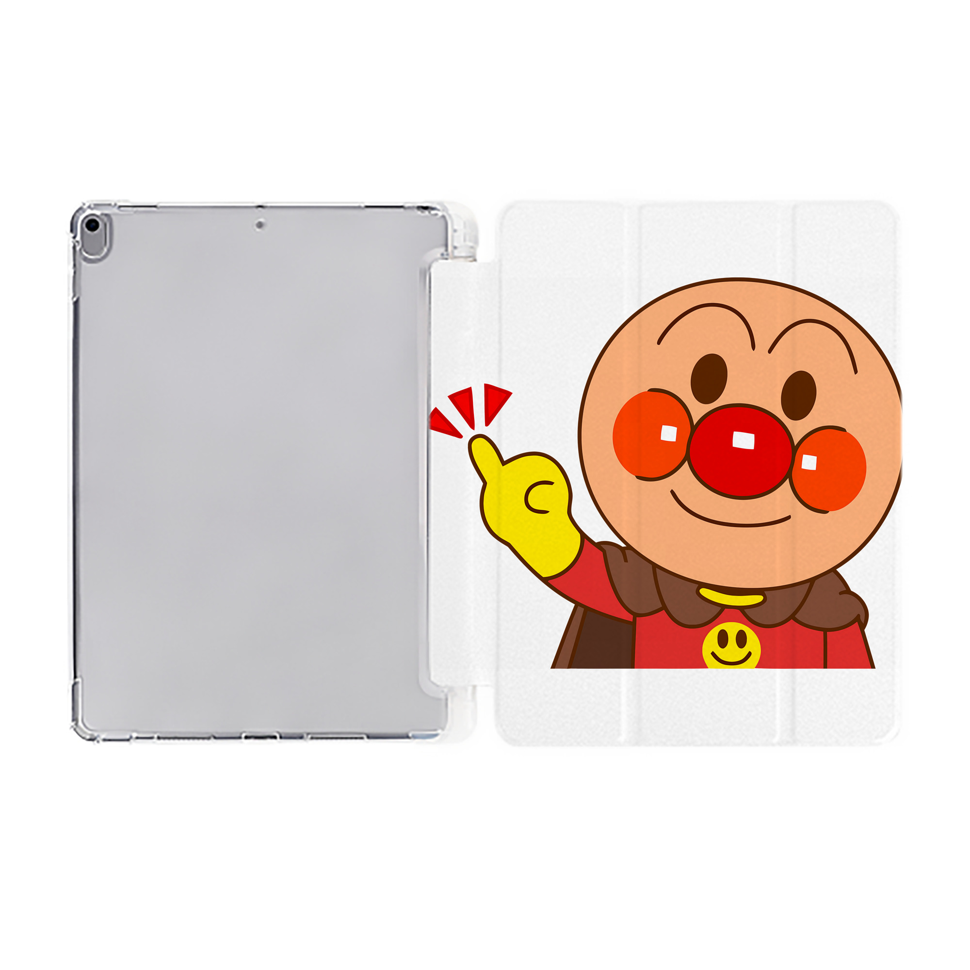 （画像用） アンパンマン Anpanman IPad ケース ペン収納付き 三つ折りスタンド PUレザー×シリコン 対応機種9.5/10.5/10.9インチ